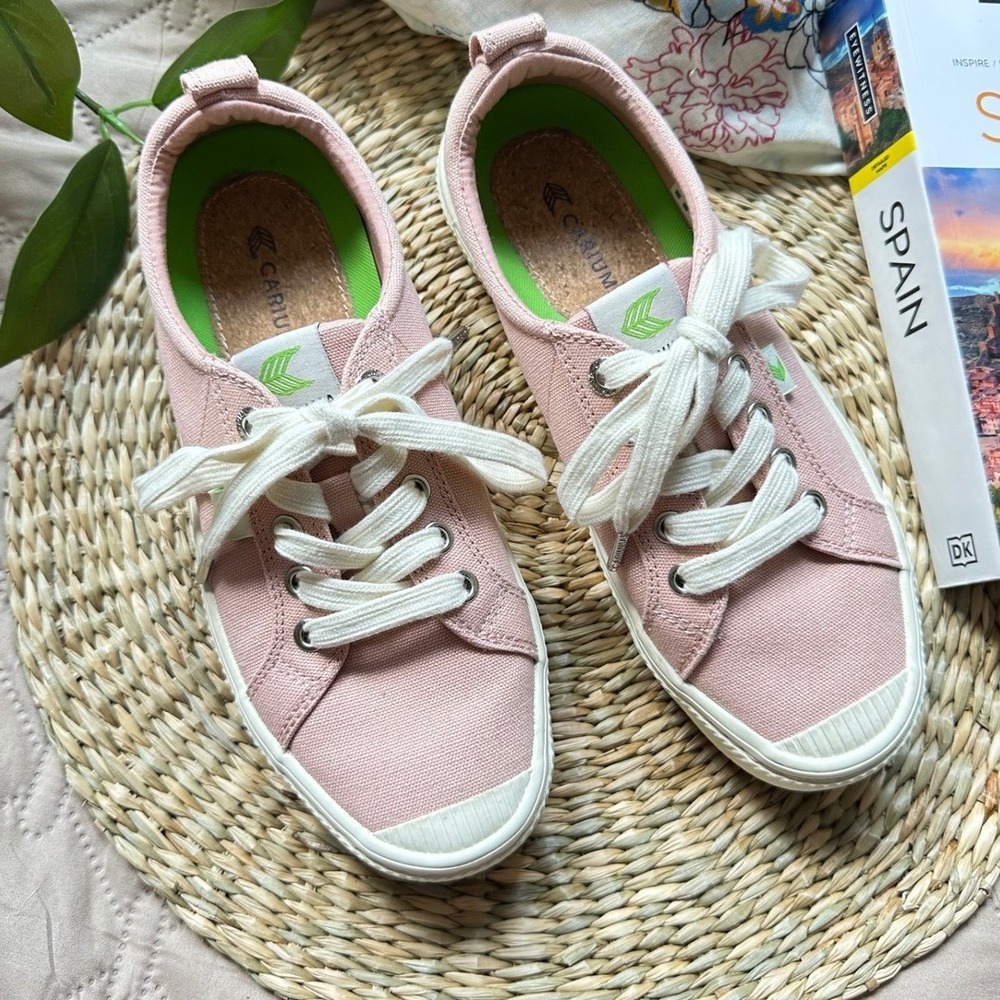 Cariuma OCA Low‎ Rose Canvas Sneakers Womens 7 Pink Eco-Friendly Shoes